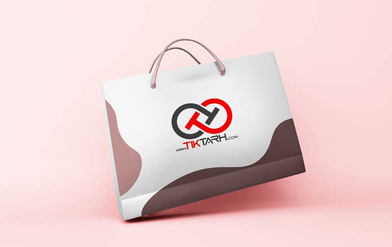 طرح موکاپ کیسه خرید دسته دار