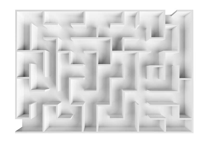 عکس هزارتو سفید رنگ