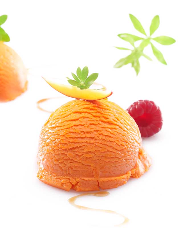 دانلود عکس بستنی اسکوپی نارنجی و تمشک