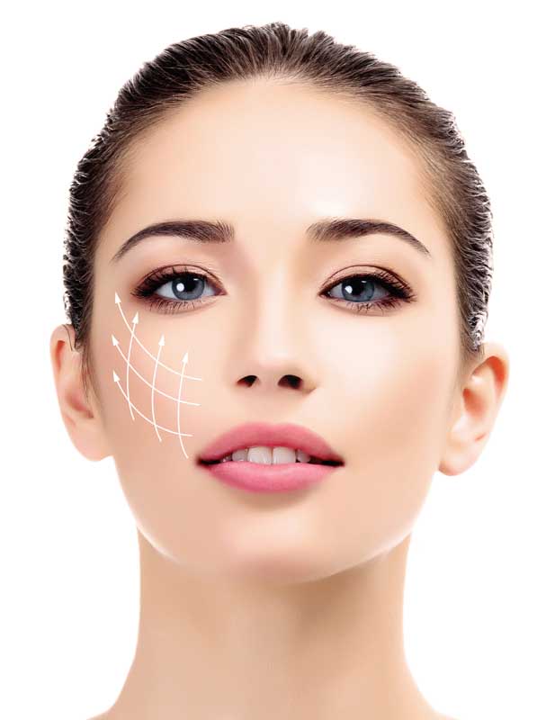 عکس گرافیکی خانم با زاویه گونه