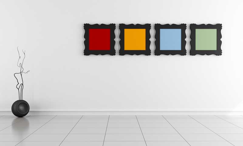 دانلود عکس زیبا از اطاق باکف سرامیک و تابلو