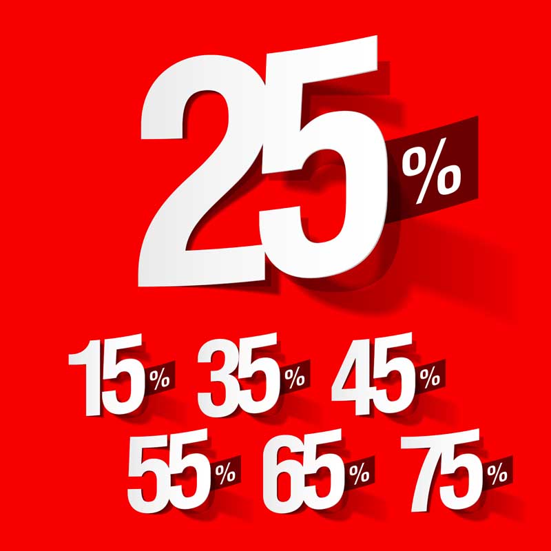 دانلود عکس با کیفیت انواع درصد های فروش و تخفیف