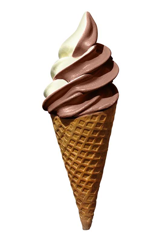 عکس گرافیکی بستنی قیفی دو رنگ