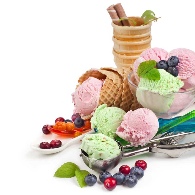 عکس گرافیکی بستنی اسکوپی میوه ای