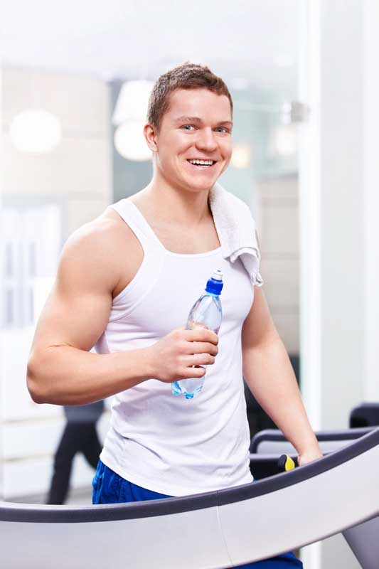 تصویر گرافیکی ورزشکار روی تردمیل