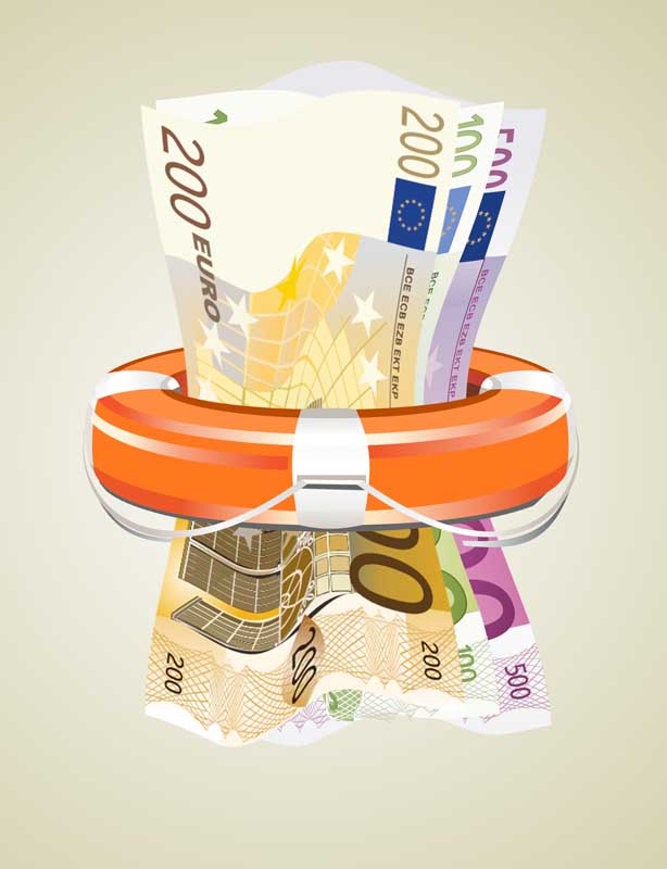 کلیپ آرت لایه باز اسکناس های یورو