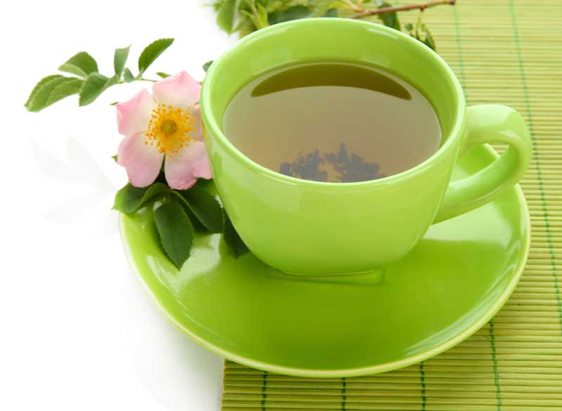 دانلود تصویر زیبا از فنجان و نعلبکی سبز