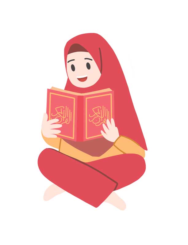 دانلود طرح لایه باز قران خواندن دختر محجبه
