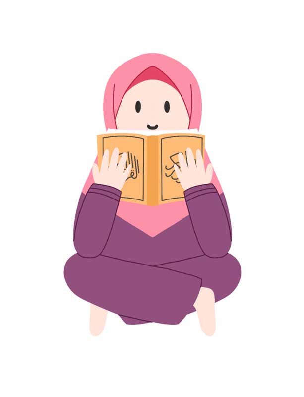 دانلود طرح لایه باز قران خواندن دختر محجبه