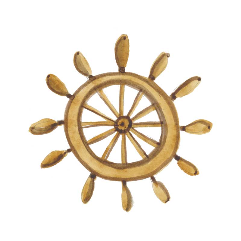 طرح کلیپ آرت سکان کشتی