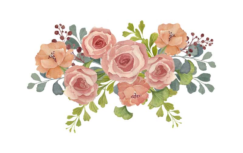 طرح کلیپ آرت بوته گل