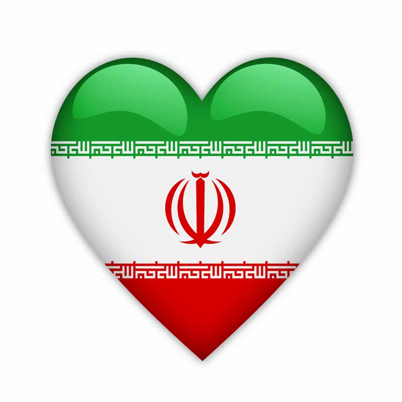 دانلود طرح لایه باز پرچم ایران به شکل قلب