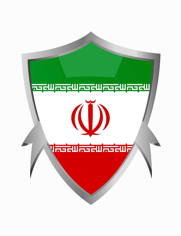 دانلود طرح لایه باز پرچم ایران به شکل سپر