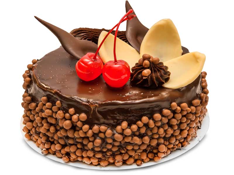عکس گرافیکی کیک با آلبالو و کاکائو