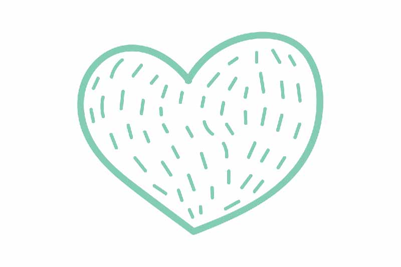 طرح کلیپ آرت قلب سبز