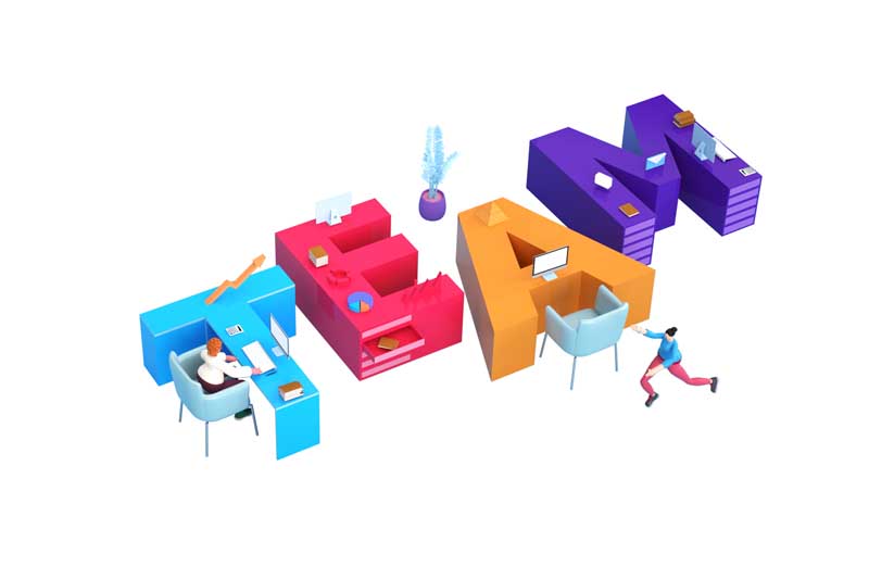 کلیپ آرت لایه باز نوشته TEAM