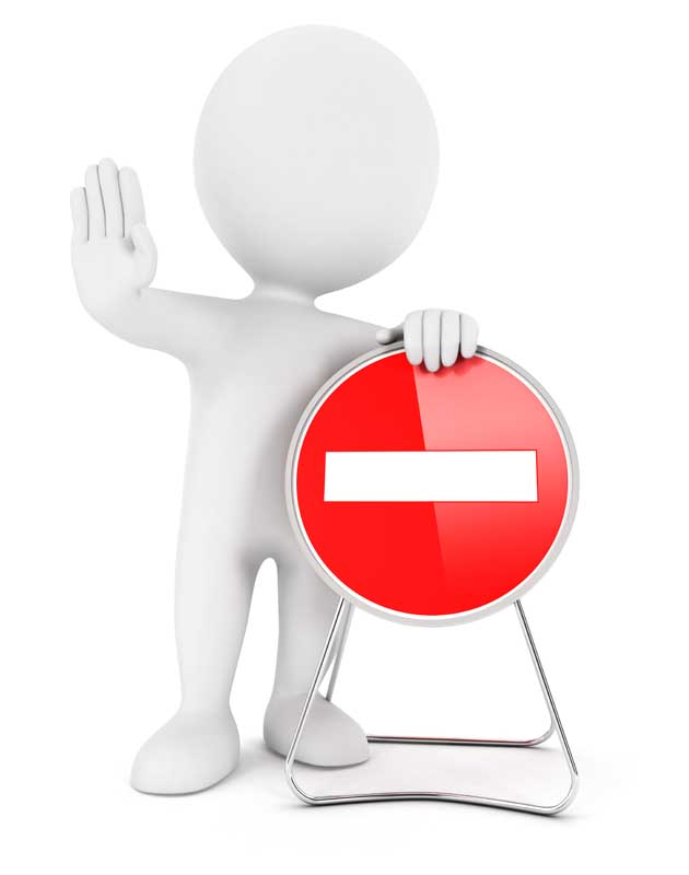 عکس سه بعدی از آدمک و ایست
