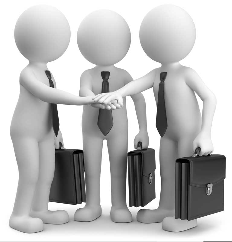 عکس سه بعدی از تفاهم آدمک ها