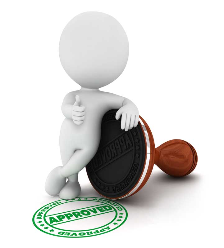 تصویر سه بعدی از مهر تایید سبز