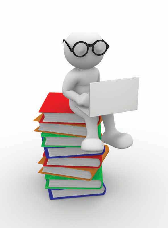 تصویر سه بعدی از آدمک روی  کتاب