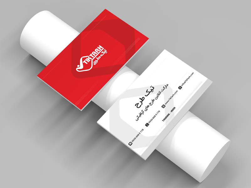 موکاپ کارت ویزیت کاغذ میله ای