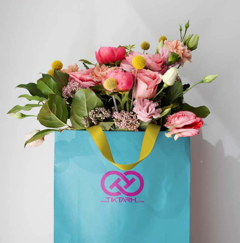 طرح موکاپ ساک خرید پر گل