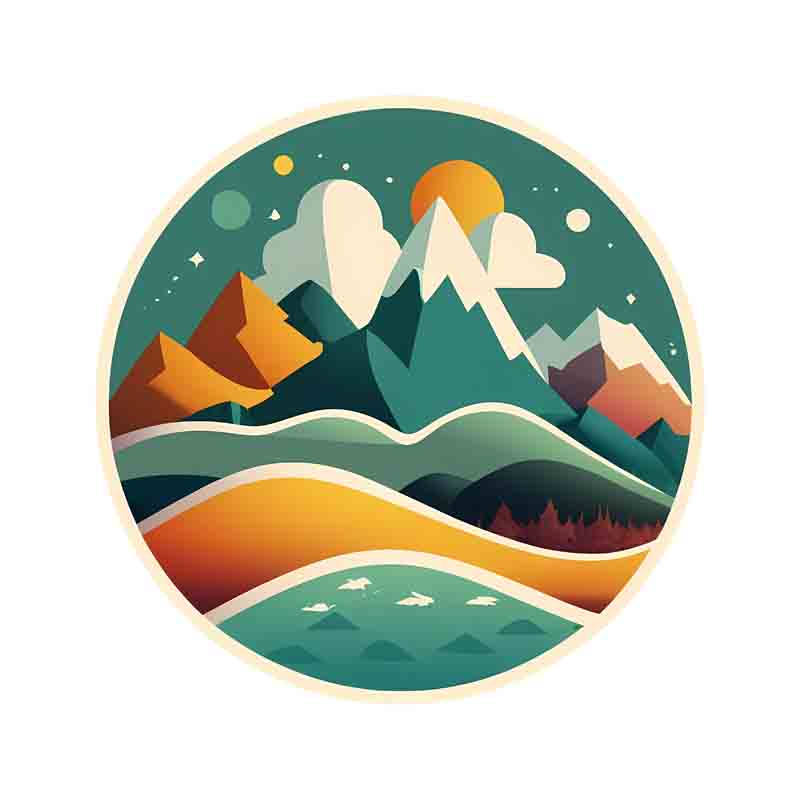 دانلود طرح منظره کوهستان در قاب