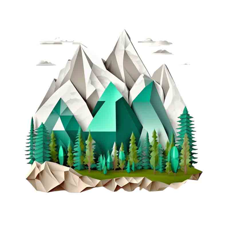 دانلود طرح کاج ها در دامنه کوهستان