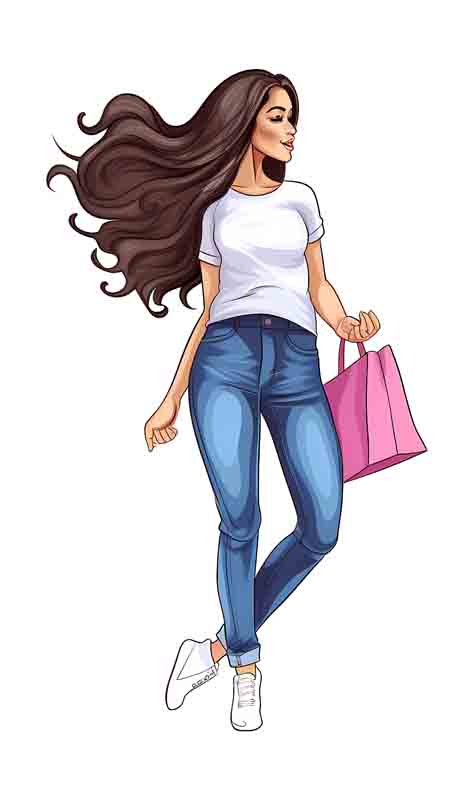 دانلود طرح خانم و ساک خرید
