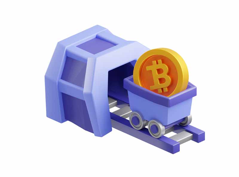 دانلود طرح آیکون بیت کوین و تونل معدن
