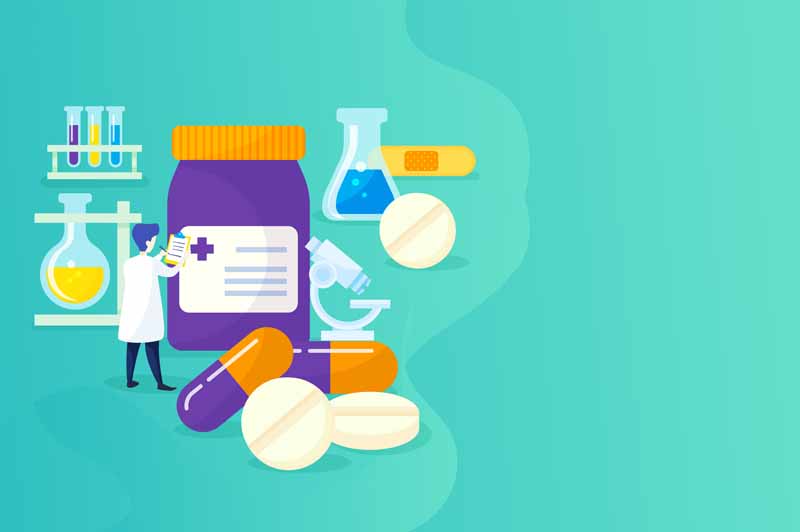 طرح لایه باز پس زمینه آزمایشگاه پزشکی