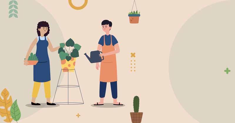 طرح لایه باز پس زمینه آبیاری گل