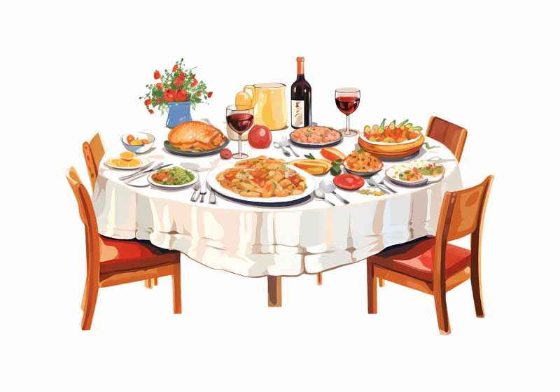 دانلود طرح میز غذاخوری چهار نفره
