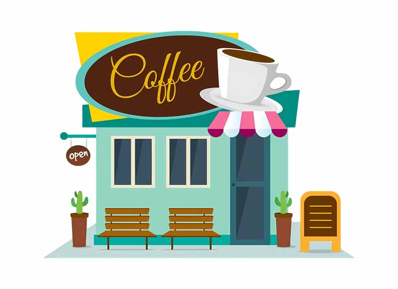دانلود طرح کافی شاپ با تابلو فنجان