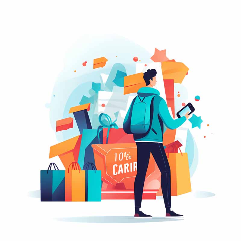 وکتور مفهومی خرید با تخفیف