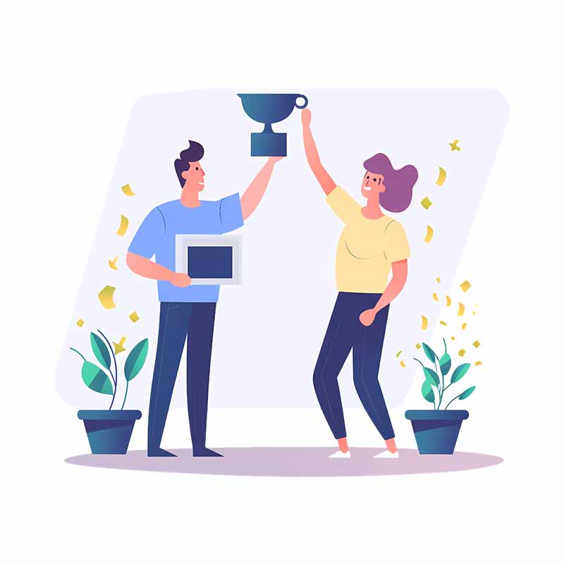 وکتور مفهومی جام موفقیت