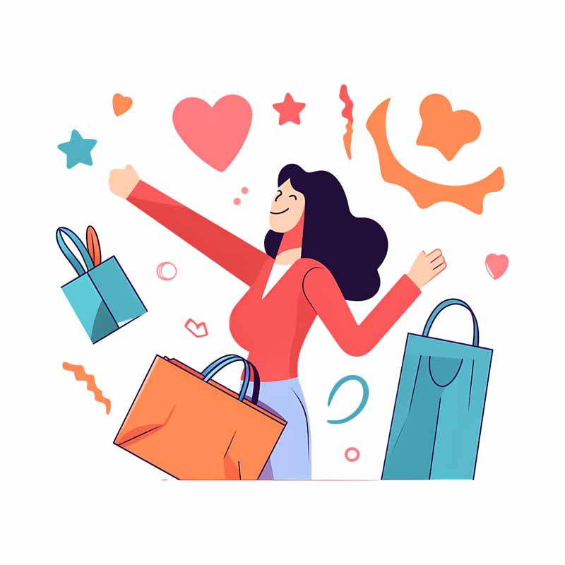 وکتور مفهومی خوشحال از خرید