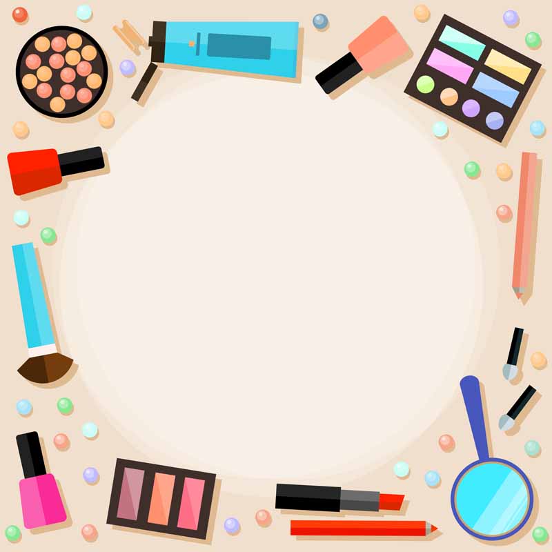 طرح لایه باز پس زمینه لوازم آرایش