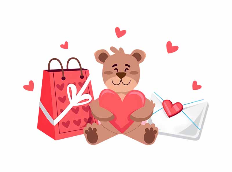دانلود طرح خرس عروسکی عاشق