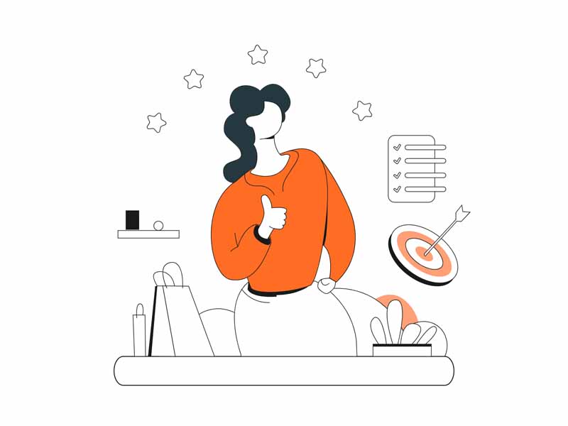 وکتور مفهومی خرید موفقیت آمیز