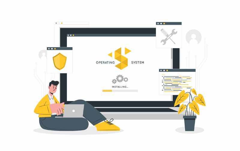 دانلود وکتور مفهومی نصب ویندوز