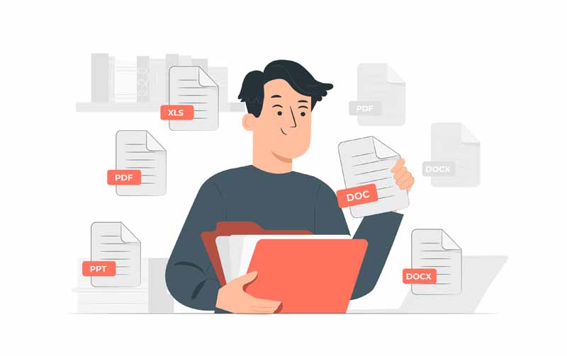 دانلود وکتور مفهومی فرمت های متنی