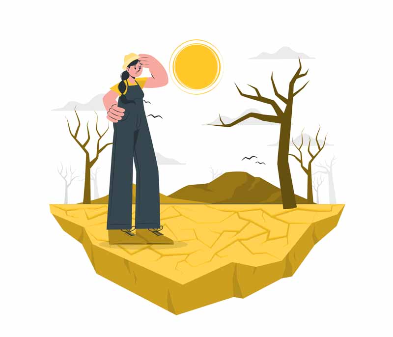 دانلود وکتور مفهومی بیابان خشک