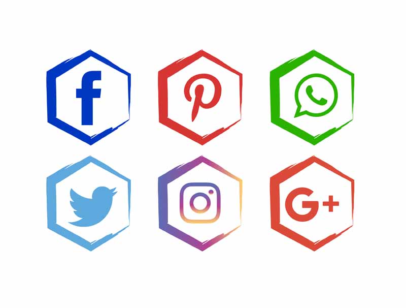 دانلود طرح آیکون های شش گوش سایه دار