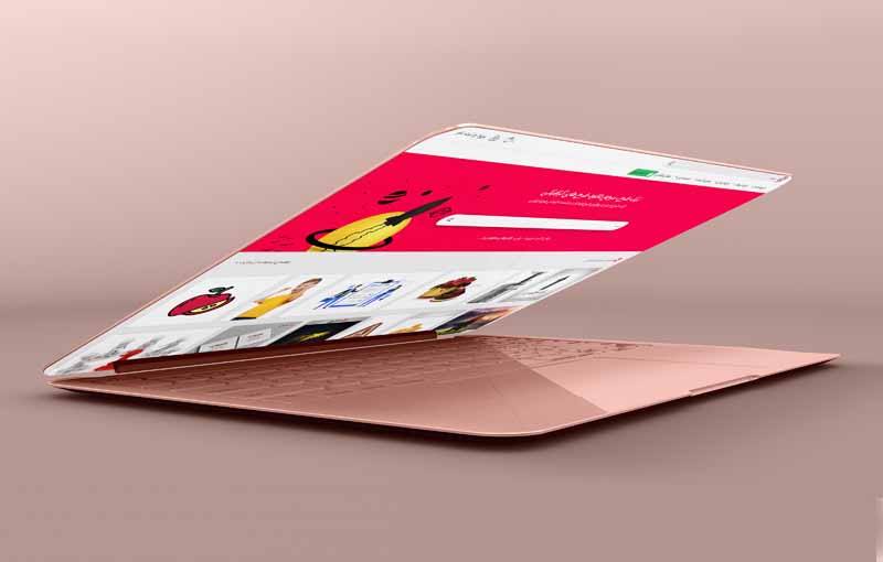 طرح موکاپ لپ تاپ با صفحه جدا