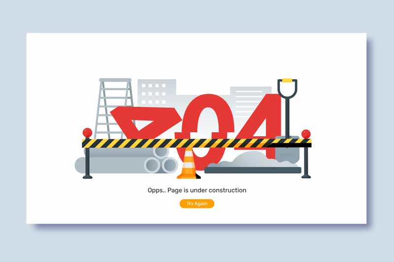 دانلود طرح لایه باز ارور 404 و ایجاد مانع
