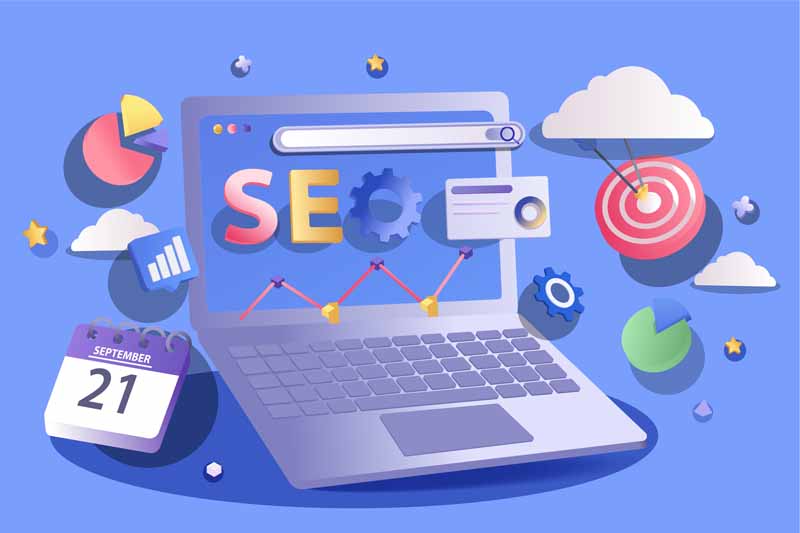 دانلود طرح لایه باز لپ تاپ و SEO