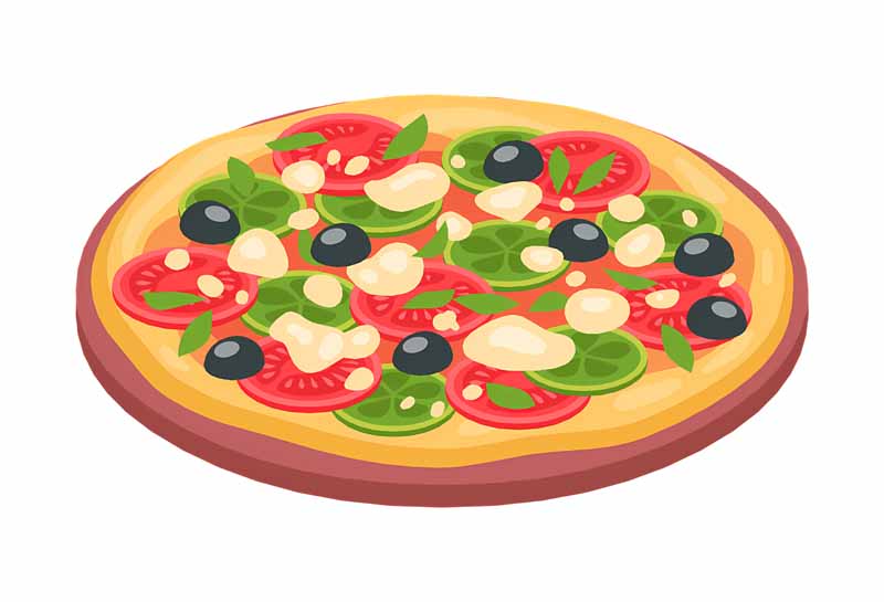 دانلود طرح پیتزا سبزیجات