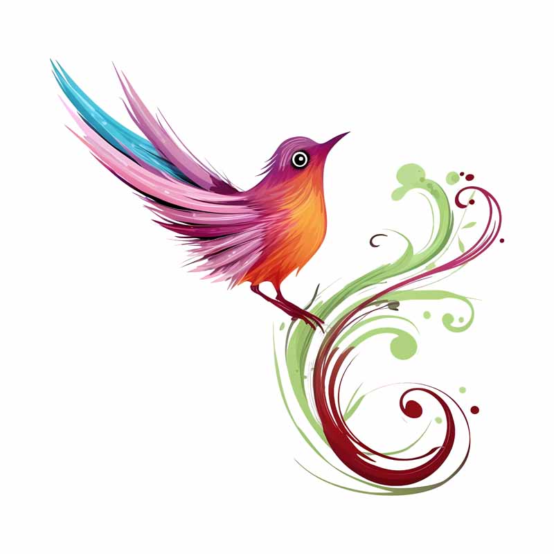 دانلود طرح پرنده صورتی