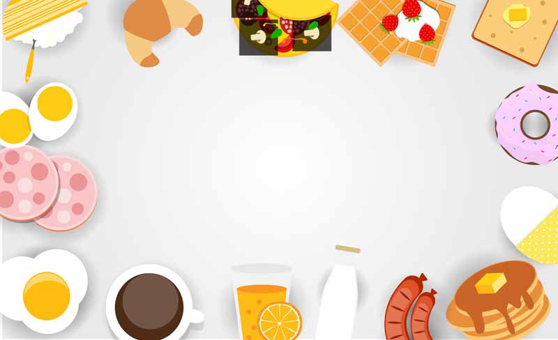 طرح لایه باز پس زمینه صبحانه